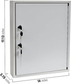 STEELMASTER by BankSupplies 110 Key Cabinet | Dual Lock Control Key Box | Welded 22 Gauge Steel Construction | Scratch Resistant | Write-On Key Tags for Easy Identification