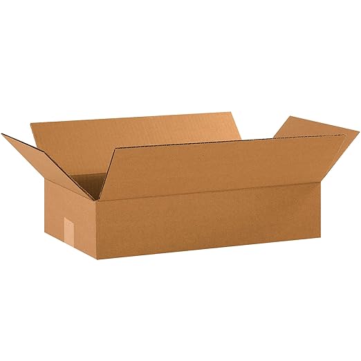 TAPE LOGIC 18 x 10 x 4 Corrugated Cardboard Boxes, Flat 18"L x 10"W x 4"H, Pack of 25 | Shipping, Packaging, Moving, Storage Box for Home or Business, Strong Wholesale Bulk Boxes