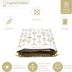 Inspired Mailers - Poly Mailers 10x13-100 Pack - Snowflake Baubles (Gold) - Holiday Poly Mailers - 10x13 Shipping Envelopes - Christmas Packaging Bags