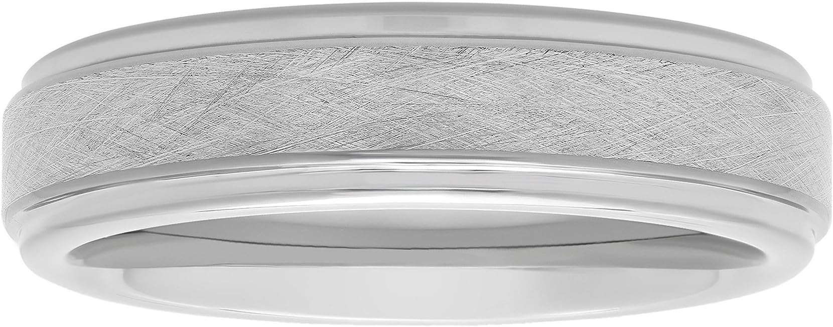 Men's 6mm Tantalum Carbide Contemporary Bands - Choice of Designs with Step Edges