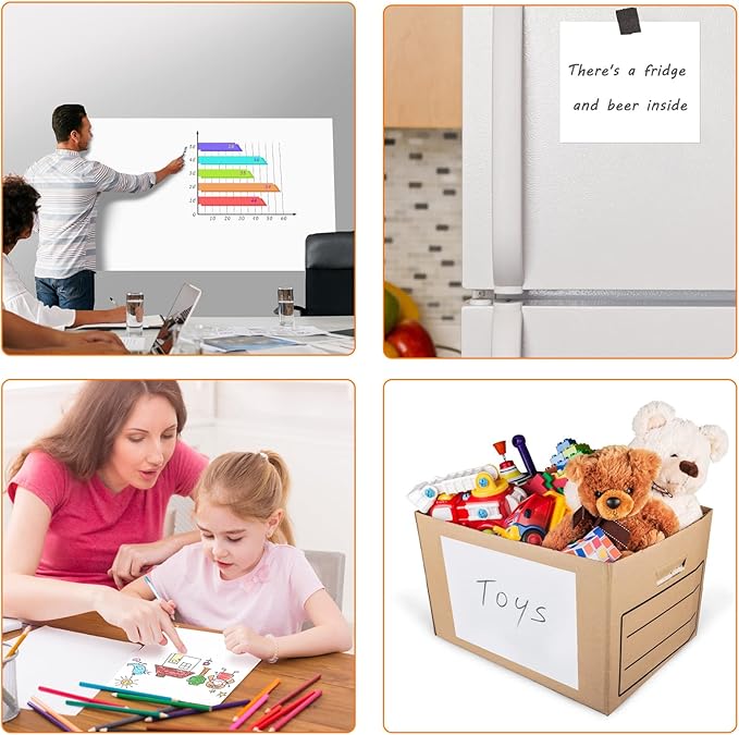 Nortix White Board Wallpaper, Whiteboard Contact Paper, 3 ft x 4 ft Super Sticky Whiteboard Sticker Wall Decal on Wall, Table, Doors, No Ghosting, 1 Piece (3x4ft)