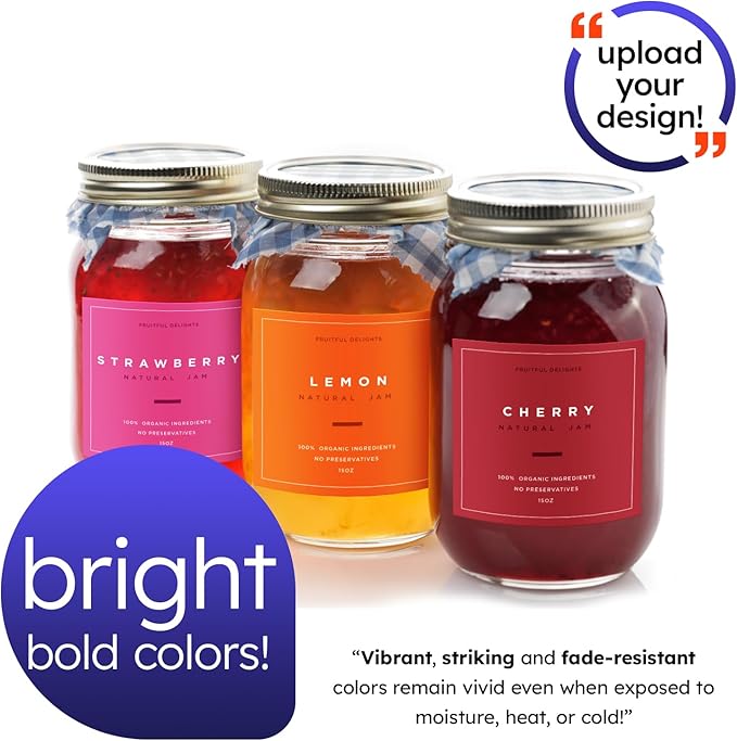 Custom Bright Neon Color Labels, Print Your Own Stickers, Upload Your Design for Printing - Smooth Matte Finish, Strong Adhesive, Crack and Peel - 3" x 5" - 25 Sheets per Pack (Pink)