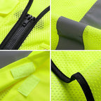 BeautyWill Custom Safety Vest Logo Class 2 High Visibility Reflevtive Vest Outdoor Protective Workwear