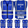 BeautyWill Custom Logo Safety Vest S,M,L,XL,2XL,3XL,4XL Personalized Safety Vest High Visibility Apparel