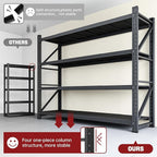 7000LBS Storage Shelves,79" W Garage Shelving Heavy Duty Metal Adjustable Garage Shelves, Shelving Units Industrial Shelving for Warehouse,79" W x 24" D x 79" H,Black