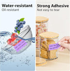 1x2 Inch Thermal Labels,500PCS Rectangle Stickers,Waterproof Removable Blank Stickers for Address,Jars,Freezer Containers & Pantry Organization,Light Purple