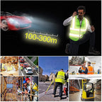 YOWESHOP High Reflective Visibility Safety Vest Custom Your Logo Safety Workwear with Reflective Strips and Front Zipper