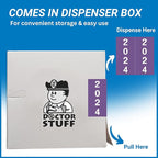2024 Year Stickers, Doctor Stuff 2024 Chart Stickers, Purple Color Coded, IFC Style, USA Made Year Labels for X-Ray Jackets, 500/Roll, 1 Roll, 1-7/8" x 1-7/8"