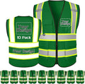 Custom Safety Vest with Logo Pockets High Visibility Reflective Vests Construction Security Workwear