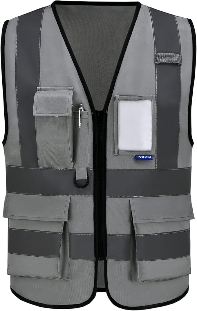 A-SAFETY 4XL 5XL grey vest construction