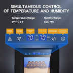 Tylza Cigar Humidor Cabinet 35L, Temp & Humidity Control Electric Humidors for Cigars, 260 Cigars, Digital Hygrometer, Safety Lock, Cigar Humidors with Cedar Wood Drawer Shelves, Cigar Gifts for Men