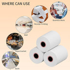 Thermal Receipt Paper Rolls, 2-1/4 x 50 inches, 400 Rolls, Compatible with 58mm POS Printers