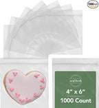 4 x 6 Inch Resealable Plastic Bags 1000 Pack — Clear Reclosable Zipper Seal Bags for Treats, Crafts, Jewelry, Small Parts, Party Favors
