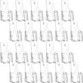 Yookeer 20 Pieces Brochure Holder Stand Acrylic Pamphlet Holder 4x7.9 Inches Wall Mount/countertop Clear Plastic Trifold Rack Display Stand for Vendors, Brochure, Trifold, Magazine, Pamphlet, Booklets