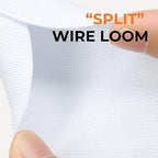 1/8 inch Split Braided Cable Management Sleeve for USB Cable Power Cord Audio Video Cable, Wire Loom Cord Protector from Cat Dog Chewing (White, 10FT)