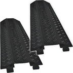 Electriduct Drop Trak Cable & Hose Protector Cord Cover - Medium - Black - 2 Pack