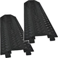 Electriduct Drop Trak Cable & Hose Protector Cord Cover - Medium - Black - 2 Pack