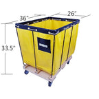 Basket Trucks,Service Carts Yellow 12 Bushel Knock Down Truck,Carts, 15.0 cu. ft, 600 lb, 36" L X 26" W X 34" H Capacity