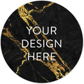 100 Custom Vinyl Stickers - Upload Your own Image, Text, Design, Logo - Personalized Logo Labels for Handmade, Packaging, Bottle, Jars, Candle, Brand Stickers (Black Gold Marble, 1x1)