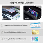 Car Registration and Insurance Holder, Leather Car Glove Box Organizer, Cool Car Accessories for ID, Driver's License Cards & Essential Document,business cards,Men&WomenNebula/Galaxy Wolf