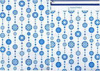 Inspired Mailers - Large Holiday Poly Mailers 14.5 x 19-50 Pack - Snowflake Baubles (Blue) - Large Mailing Envelopes - Large Christmas Shipping Envelopes