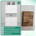 Letaya Lateral 5 Drawer File Cabinet with Lock,Metal Wide White Filing Cabinets for Home Office Storage A4/F4/Letter/Legal(Assembly Required)