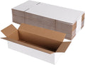 Hoikwo 12x4x3 Shipping Boxes Set of 25, White Corrugated Cardboard Box for Small Business for Packaging Mailing