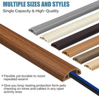 Floor Cord Covers for Wires 20FT Cable Hider Wire Cover Self Adhesive Cord Hider Floor for Offices, Homes, Workshops, Warehouses Cable Cavity 0.39" W x 0.27" H