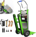 Electric Stair Climbing Hand Trucks Dolly Cart, 900lb Capacity Heavy Duty Stair Climber with Ropes, Carry Heavy Objects Up and Down Stairs Effortless for Furniture Logistics Warehouse, 1250W Motor