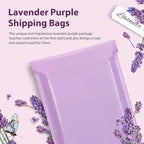 Fuxury Poly Mailers 12x15.5Inch 50 Pcs, Waterproof Shipping Bags for Clothing, Strong Adhesive Heavy Duty Shipping Mailing Envelopes, Self Seal Mailers Poly Bags for Business,Light Purple