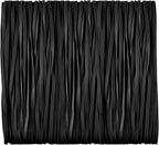 Large Heavy Duty Latex Rubber Bands 12 Inches Trash Can Bands Strong Elastic Bands for Office Supply, File Folders, Cat Litter Box, 60 Pack (Black)