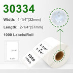 Multi-Purpose White Thermal Labels - 10 Rolls (with RFID Chip) for Dymo 30334 (2-1/4" x 1-1/4") Compatible with Dymo LabelWriter 550 Printers - 1000 Labels per Roll.