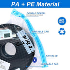 3D Print Filament Storage Bag Vacuum Kits - 30Pcs Cleaning Drying Sealed Bags with 30Pcs Humidity Indicator Cards & Auto-Pump
