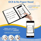 6 Sides Whiteboard Notebook Portable Whiteboard Dry Erase Notebook Portable Dry Erase Board Double Sided Folding Whiteboards White Board for Office Study Meeting (Black,A4: 9"×12”)