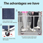 Commercial Laundry Cart with Wheels Industrial 12 Bushel Hamper Sorters Large Waterproof Laundry Basket Heavy Duty for Home Organizer and Storage