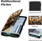 Clipboard with Storage Box & Pen Holder,Heavy Duty Clip Boards 8.5x11 for Nursing,High Capacity,School & Office Supplies,Steampunk Cat