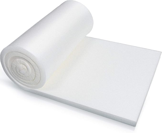 Cushion Sheet Upholstery Foam High Density Foam Padding Seat Replacement Upholstery Wrap Sponge Padding for Cushions Chairs Packing Storage and Shipping(79 x 16 x 0.8 Inch,White)
