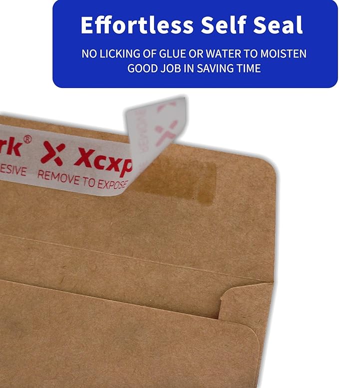 120 PCS #10 Brown Self Seal Kraft 4-1/8 x 9-1/2 inches Security Envelopes, Windowless Invisible Envelopes Super Strong Quick Seal Envelopes Security Tint Pattern Secure