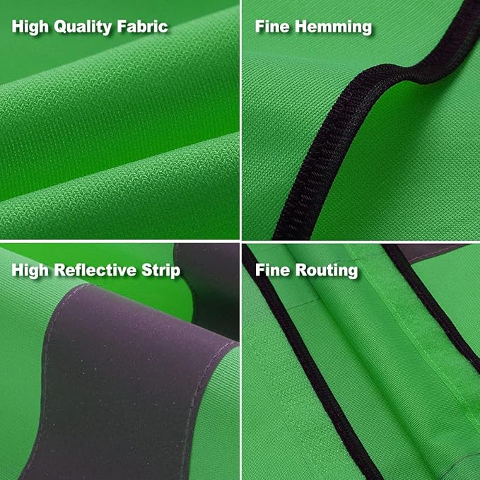 BeautyWill Custom Safety Vest Logo Class 2 High Visibility Reflevtive Vest Outdoor Protective Workwear