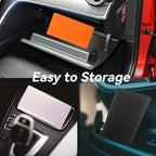 Car Registration and Insurance Holder, Premium Pu Leather Vehicle Glove Box Organizer - for Driver License, Cards & Essential Documents (L-Black)