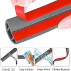 MYFAMIREA 10FT Floor Cord Cover for Wire Self Adhesive Cable Cavity Management PVC Extension Cord Hider Power Floor Wire Protector Prevent Cable Trips for Office Home Outdoor (Dark Gray Wood, 1.18'')