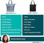 Rachael Ray Chillout Soft Cooler Bag, Large Reusable Insulated Grocery Bag with Zippered Top, Travel Tote for Hot or Cold Food, Grocery Tote Bag