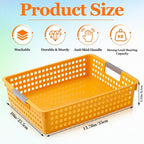 4 Pcs Turn in Trays Classroom, A4 Paper Trays for Classroom with Handles, Stackable Plastic Storage Baskets, Colorful Paper Organizer Baskets, for Library Drawers Office Home((4 Colors)