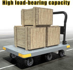 WUD Push Cart, Folding Mobile Platform Trolley,Thickened and Reinforced, 360° Swivel Wheels,47.2 “L x 27.5 ”W, 1764 lb,Gray