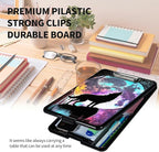 A4 Clipboards,Heavy Duty Waterproof Nursing Plastic Folder Clipboard with Storage Clip Boards,File Folder Storage Box Clipboard Case for Teacher,Doctor,Offices,Galaxy Wolf