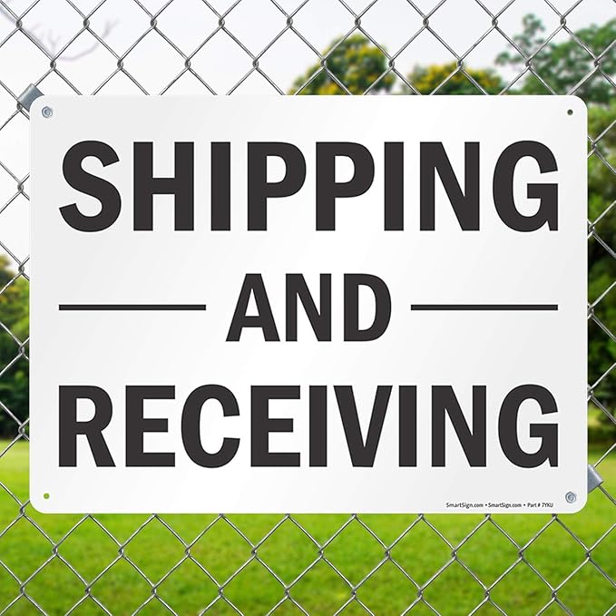 "Shipping And Receiving" Sign By SmartSign | 18" x 24" Aluminum