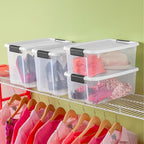 Sterilite 24-Pack Ultra Latching Box, Storage Bins with Lids, Clear Plastic, 18 Quart - Heavy-Duty Organizing Containers for Closet, Bathroom, and Office