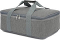 Insulated Casserole Carrier Bag - Large Portable Hot and Cold Food Storage Tote with Handles Thermal Bag for Parties, Picnics, Camping, Travel,Fits 9"x13" Baking Dish,Grey