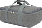 Insulated Casserole Carrier Bag - Large Portable Hot and Cold Food Storage Tote with Handles Thermal Bag for Parties, Picnics, Camping, Travel,Fits 9"x13" Baking Dish,Grey