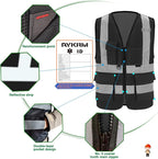 A-SAFETY Black mesh vest